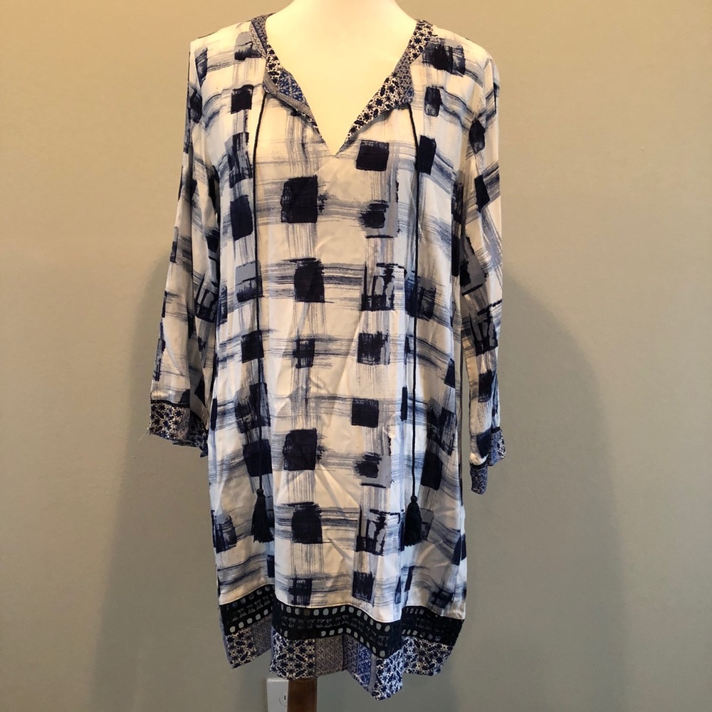 Blue/cream Tunic